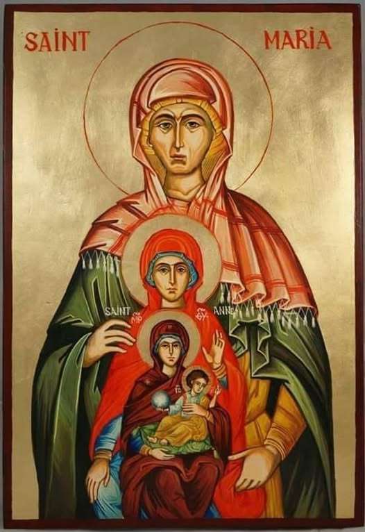 صورة العدرا وامها وجدتها | مدينة الخدام - أفكار وأنشطة مدارس الأحد